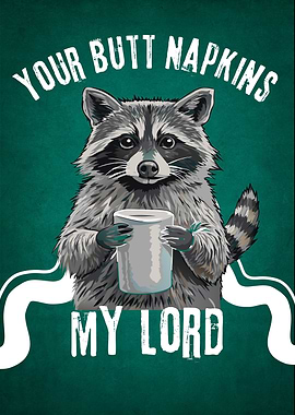 Funny Raccoon Trash Cat