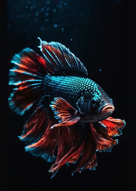 Vibrant Betta Fish