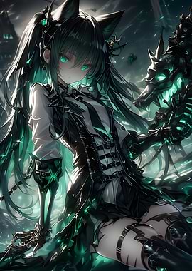 Anime Dragon Skeleton Girl