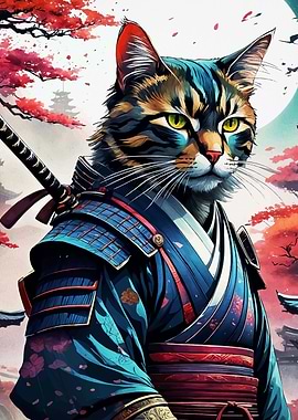 Samurai Cat Japan