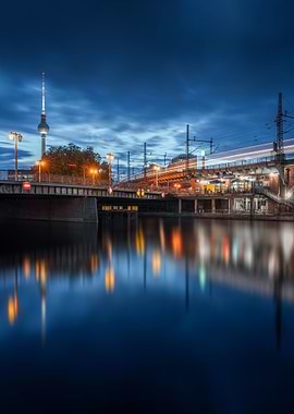 Jannowitz Bridge Blue Hour