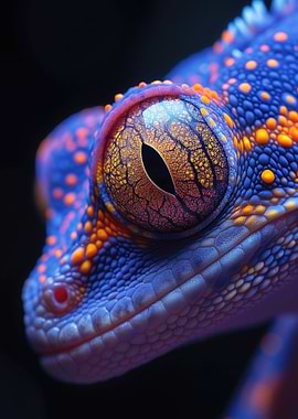 Reptile in neon