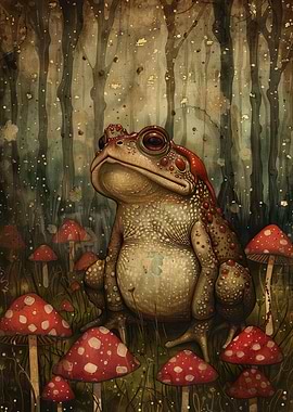 Toad in the Mushrooms