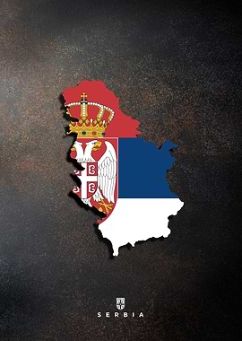 serbia flag maps