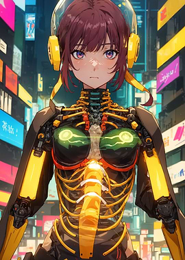 Anime Cybernetic Girl