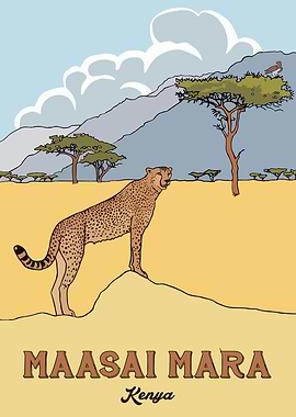 Leopard trekking in Kenya