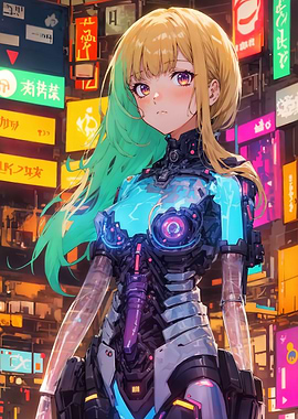 Anime Cybernetic Girl