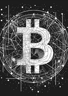 Abstract Bitcoin Logo