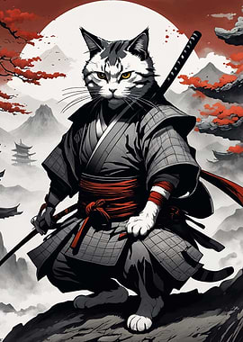 Samurai Cat Japanese