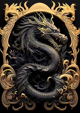 Golden Dragon Lord Art