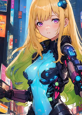 Anime Cybernetic Girl