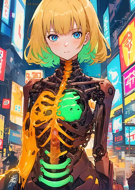 Anime Cybernetic Girl