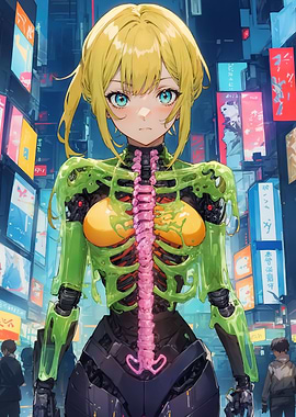 Anime Cybernetic Girl