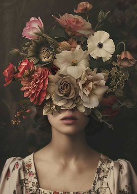 Creative Floral Woman Sexy