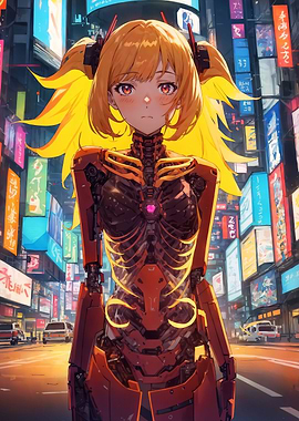 Anime Cybernetic Girl