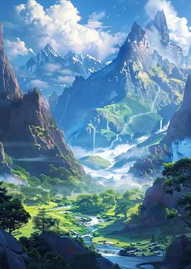 Landscape Mountains Forest