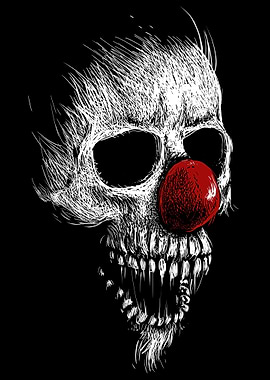 Death Laugh Clown Skull