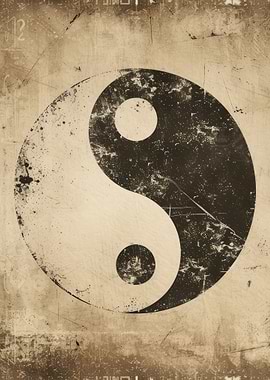 Vintage Yin Yang Symbol