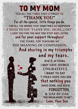 To My Mom Gift For Mom