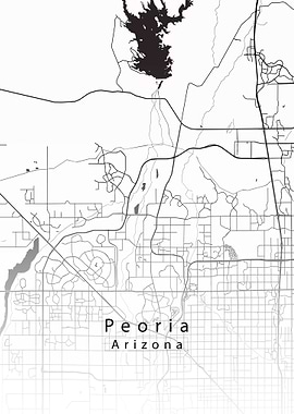 Peoria Arizona Map white