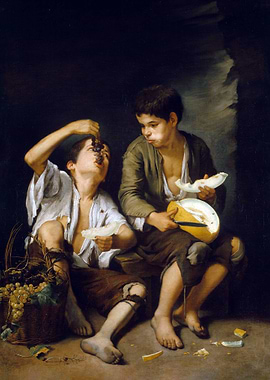 Boys Eating Grapes