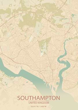Southampton UK City Map