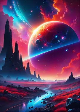 Epic Planet sci fi scene