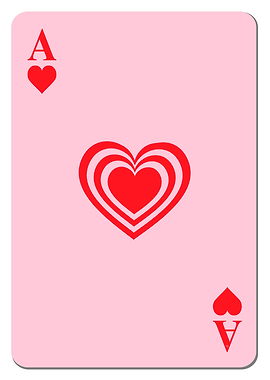 Pink Ace poker card
