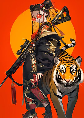 Tiger Guardian Geisha