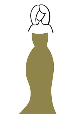 Woman with golden dress