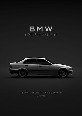 325i E36 sedan 1994 White