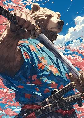 Bear Samurai Blossom
