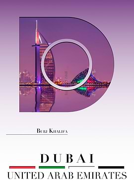 Dubai Skyline Letter D