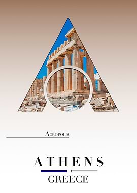 Acropolis Greece Letter A