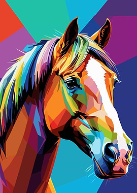 Horse portrait wpap