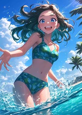 Beach Play Sexy Girl