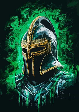 Spartan Helmet Green Aura