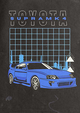 Blue Toyota Supra MK4