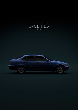 1994 BMW E36 sedan Blue