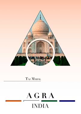 Taj Mahal India Letter A
