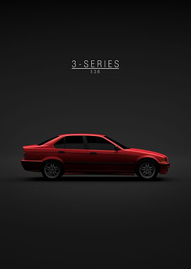 1994 BMW E36 Red