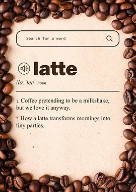 Coffee Dictionary Latte