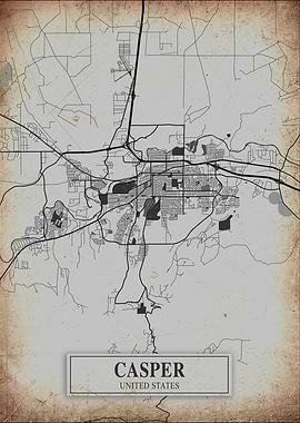 Casper United States Map