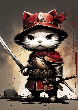 Cat Samurai Japan