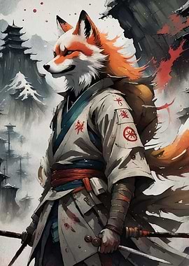 Kitsune Warrior Japan