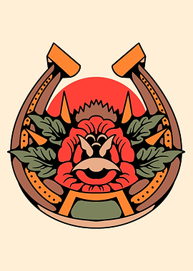 rose horseshoe tattoo