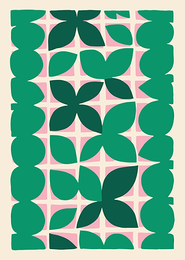 Green Mid Century Art