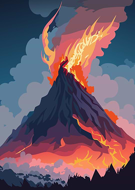 Volcano Erupting