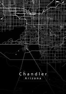 Chandler Arizona Map black