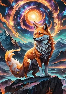 Fox basing in sunlight